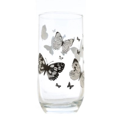 Butterfly Hiball Glass Set of 6 at ASDA