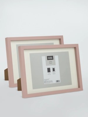 Pink Box Photo Frames 9x7inch 2 Pack at ASDA