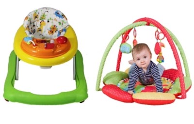Red Kite Baby Go Round Jive Baby Walker & Safari Play Gym Playmats