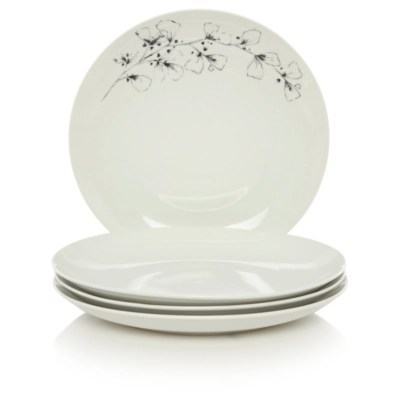 Home Botanical Dinner Plates Set of 4 Tableware at ASDA