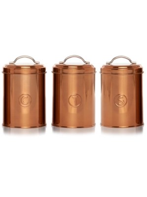 Home Copper Canister Set Canisters and Bread Bins at ASDA