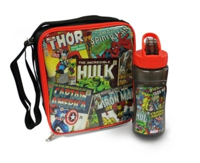 Avengers Bottle & Lunch Bag Kids Lunchbags & Dinner Sets at ASDA