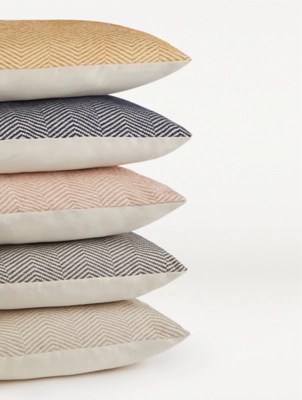 Chenille Chevron Cushion Stack at ASDA