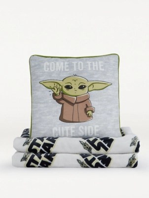 Star Wars Baby Grogu Cushion & Throw Set at ASDA