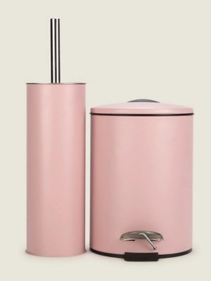 Matte Dusky Pink Bathroom Accessories Collection at ASDA