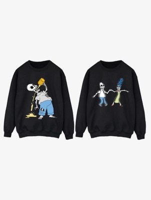 Simpsons Skeleton Marge & Homer Halloween Adult Set at ASDA