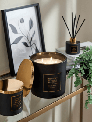 Midnight Peony & Leather Home Fragrance Collection at ASDA