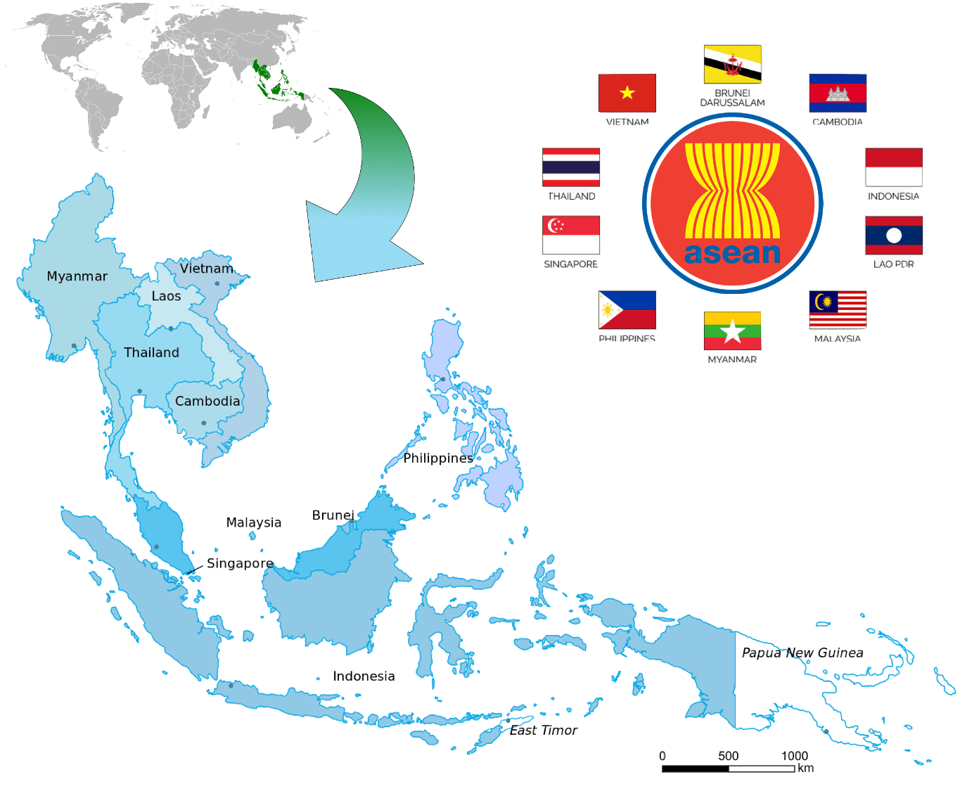 Map Of Asean Countries aseanmap ASEAN Music Showcase Festival