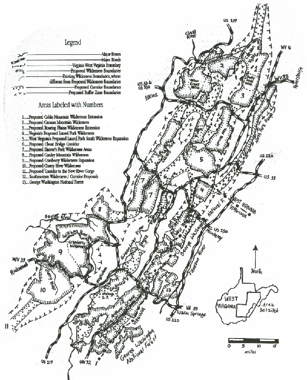 Monongahela National Forest Map The Monongahela National Forest