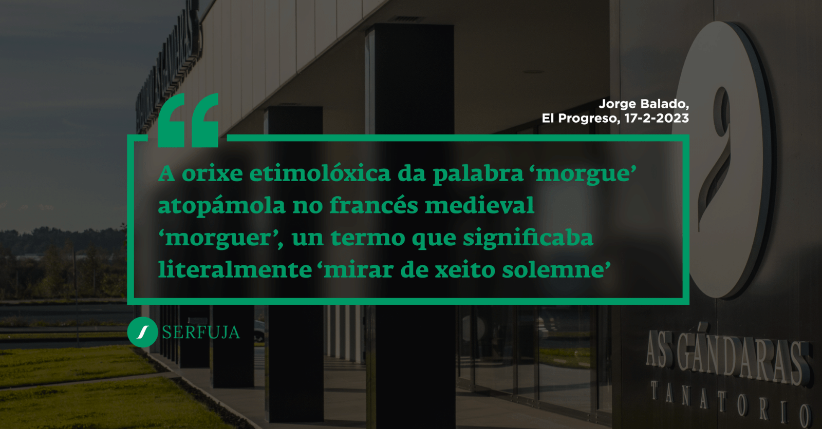 Por que se lle chama morgue...