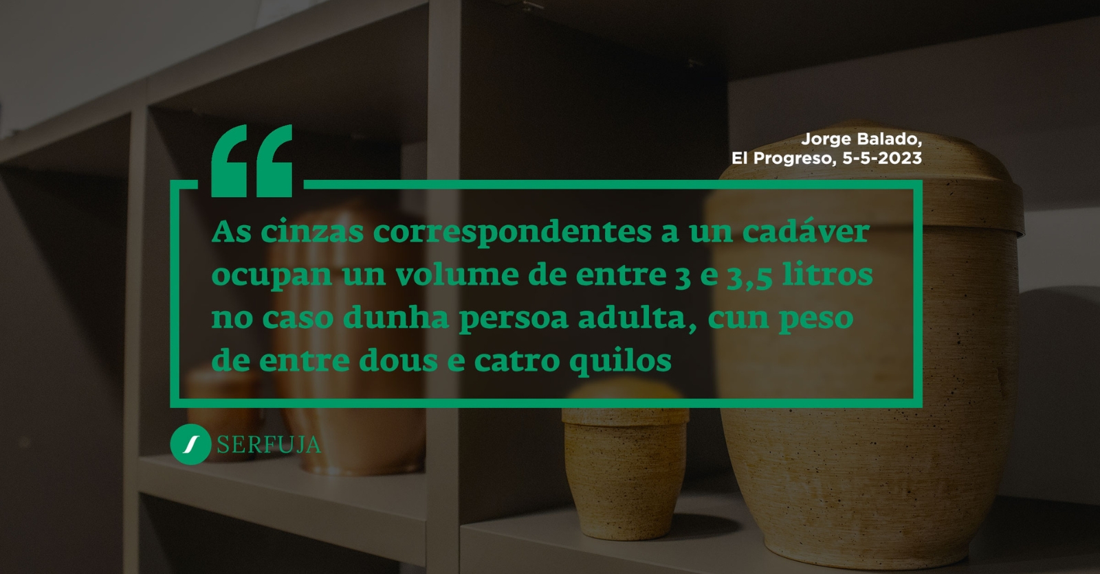 Volume e peso das cinzas tras...