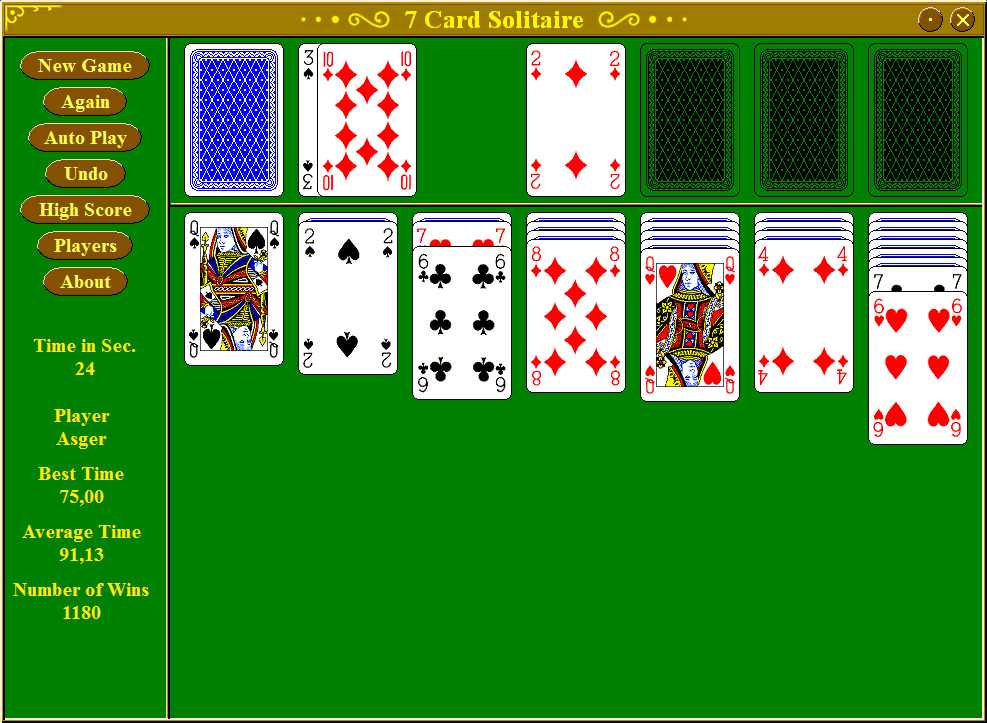 7 Card Solitaire Replacement for the windows Solitaire