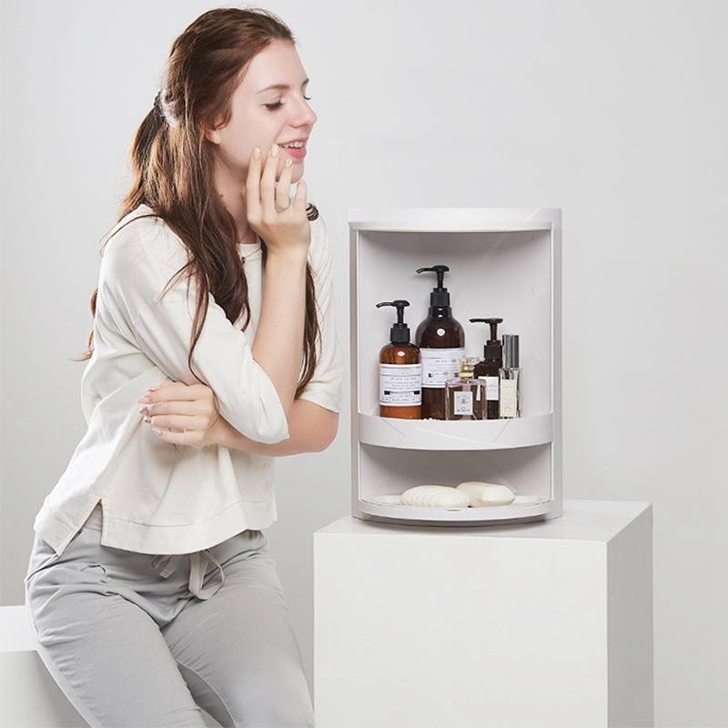 Large Capacity Bathroom Rotating Shelving