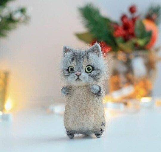 Needle Felt Cat Kit