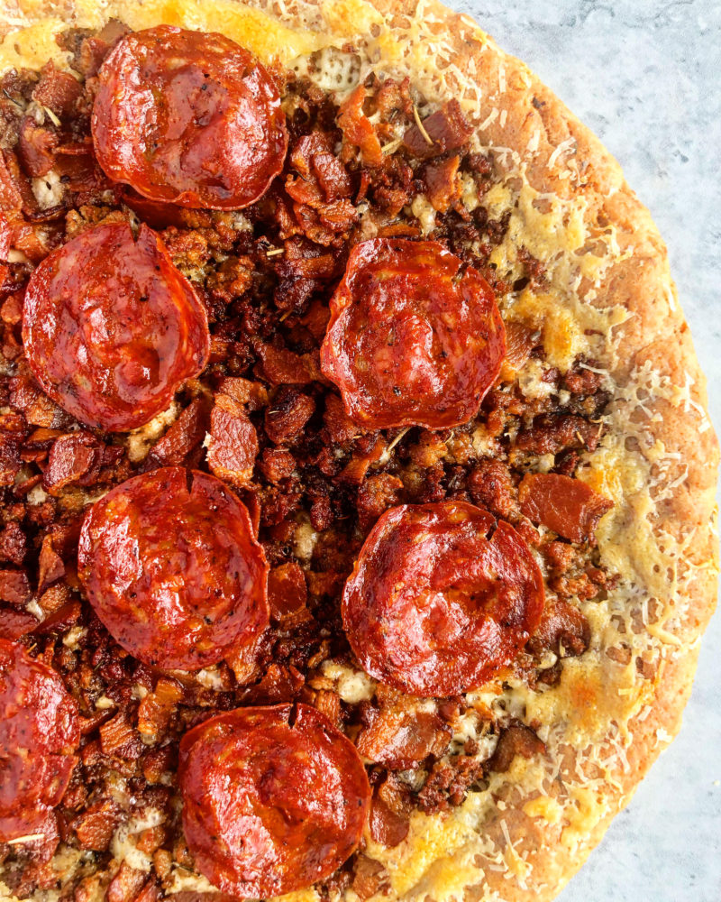 Savory Carnivore Pizza with Raw Cheese Ash Eats