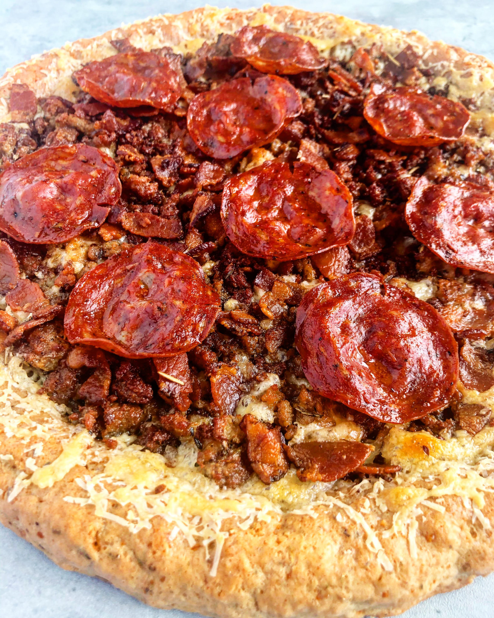 Savory Carnivore Pizza with Raw Cheese Ash Eats