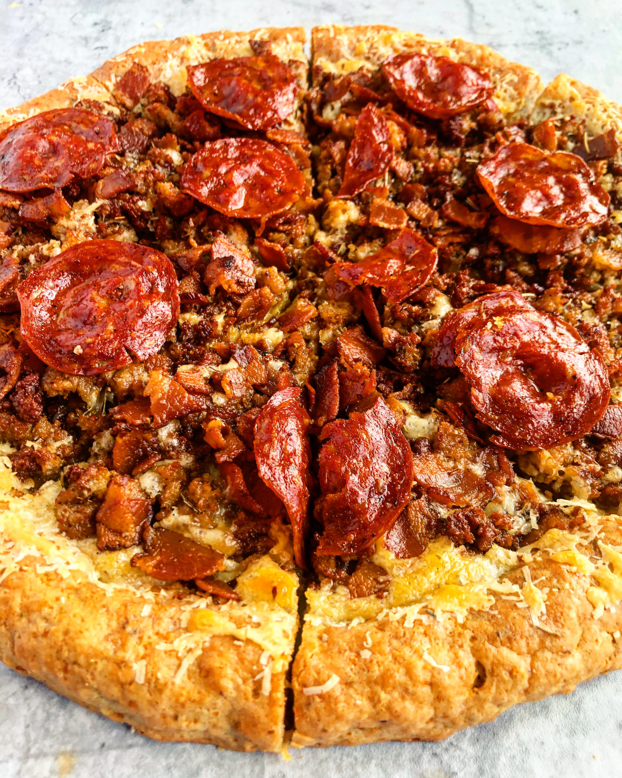 Savory Carnivore Pizza with Raw Cheese Ash Eats