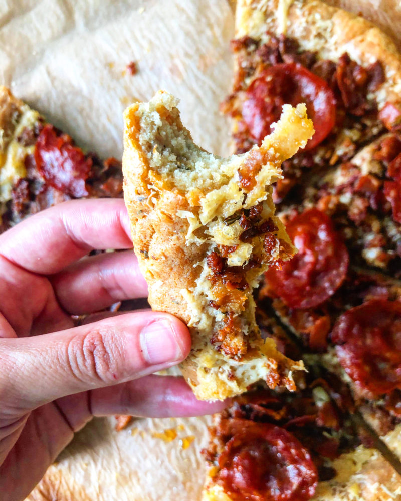 Savory Carnivore Pizza with Raw Cheese Ash Eats