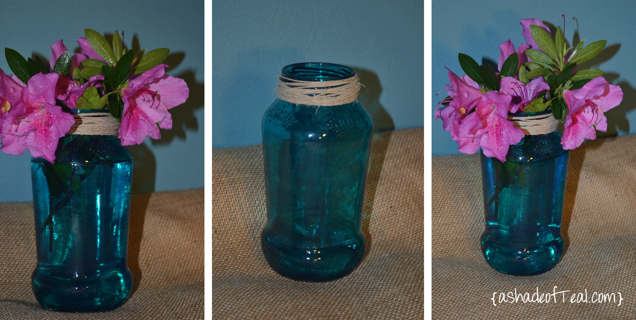 Teal Mason Jars
