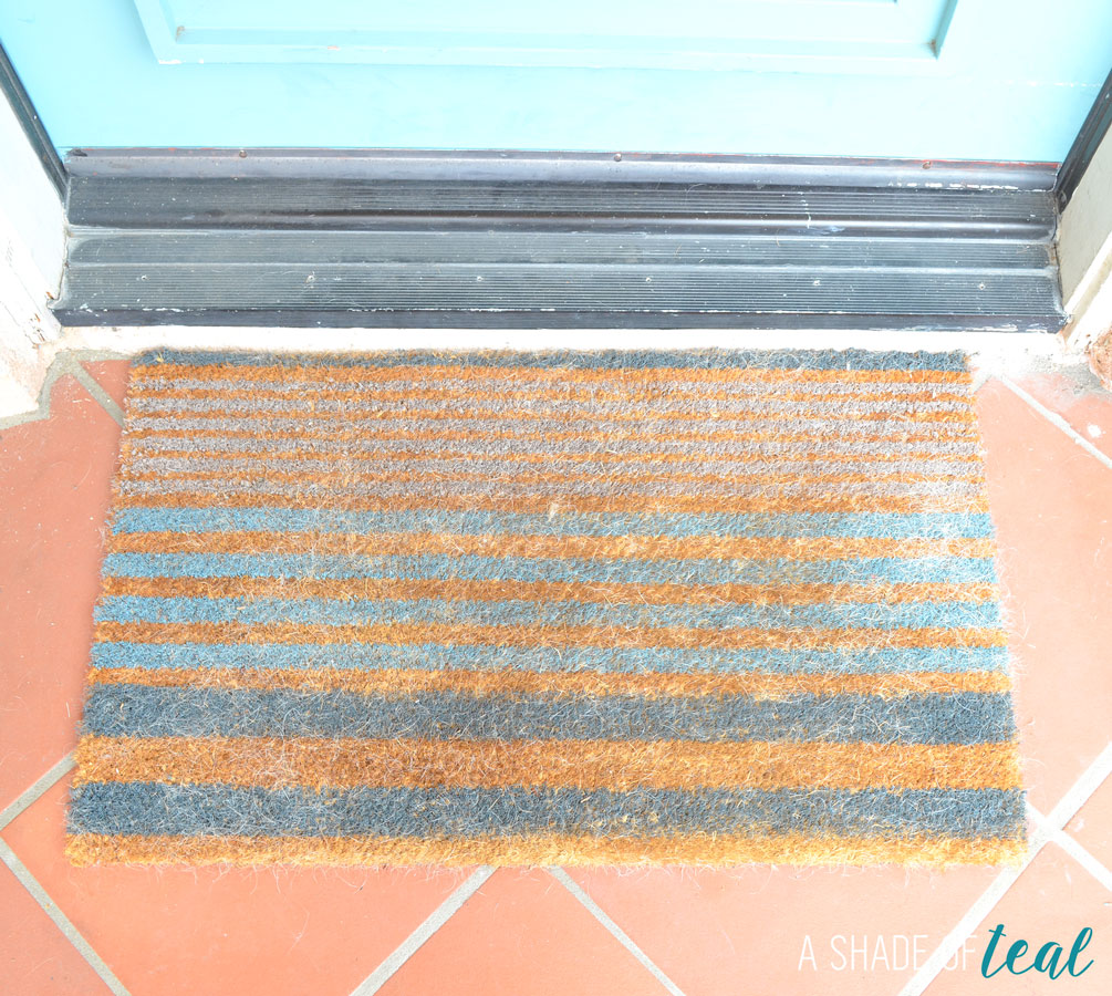 Easy Doormat Update with Spray Paint