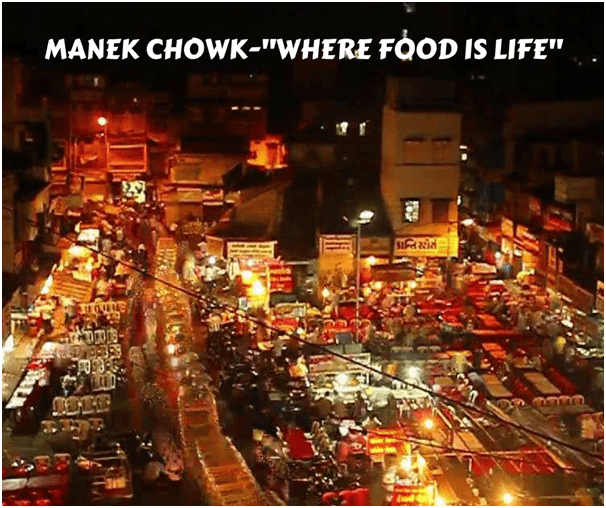 Manek Chowk Food Bazar Place Where food lives Night in Ahmedabad