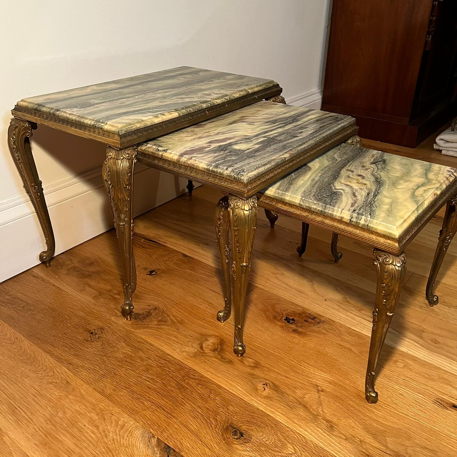 French Onyx Nest of Tables Ashbrook Antiques