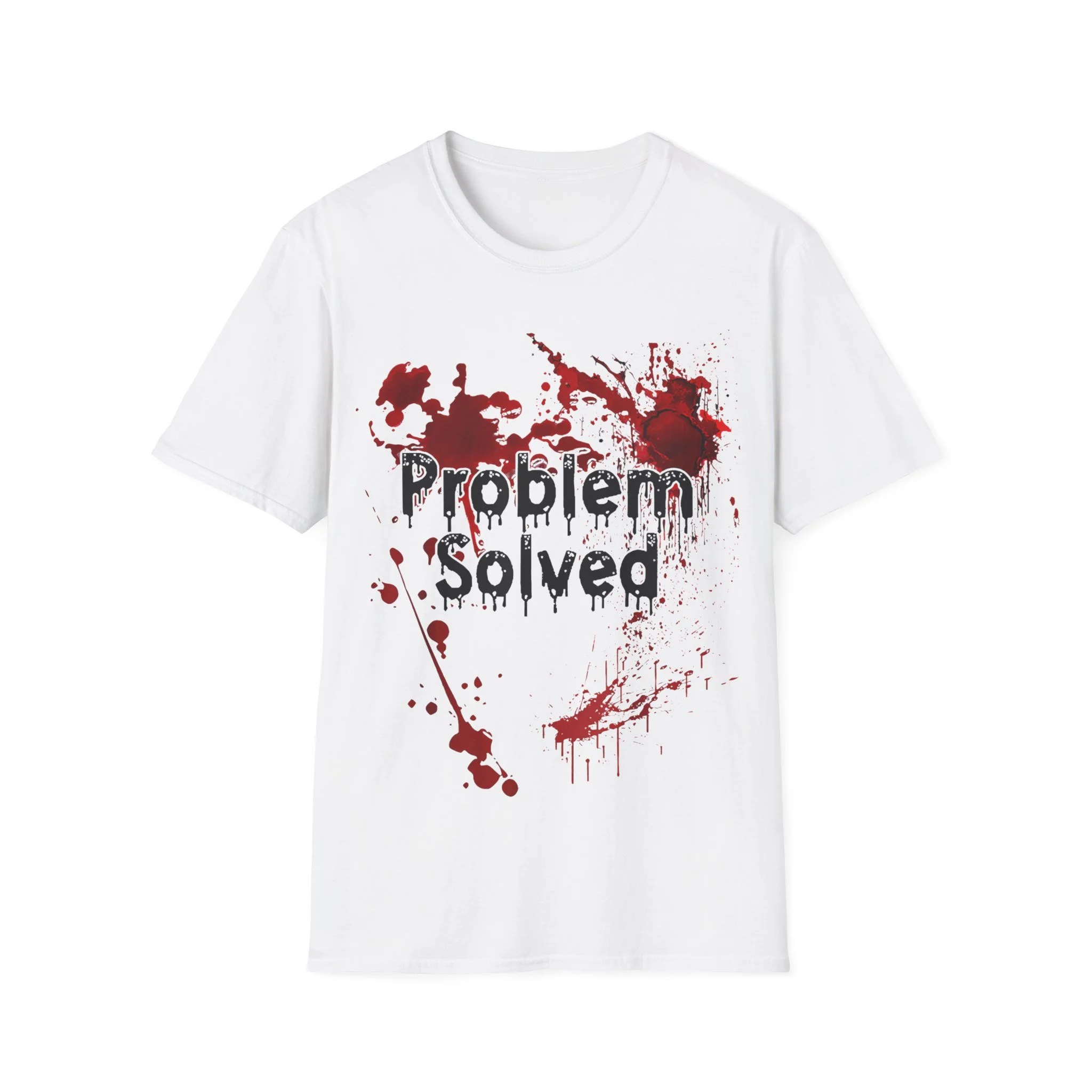 Problem Solved Bloody Shirt Funny Halloween 2024 Tee AshBubble