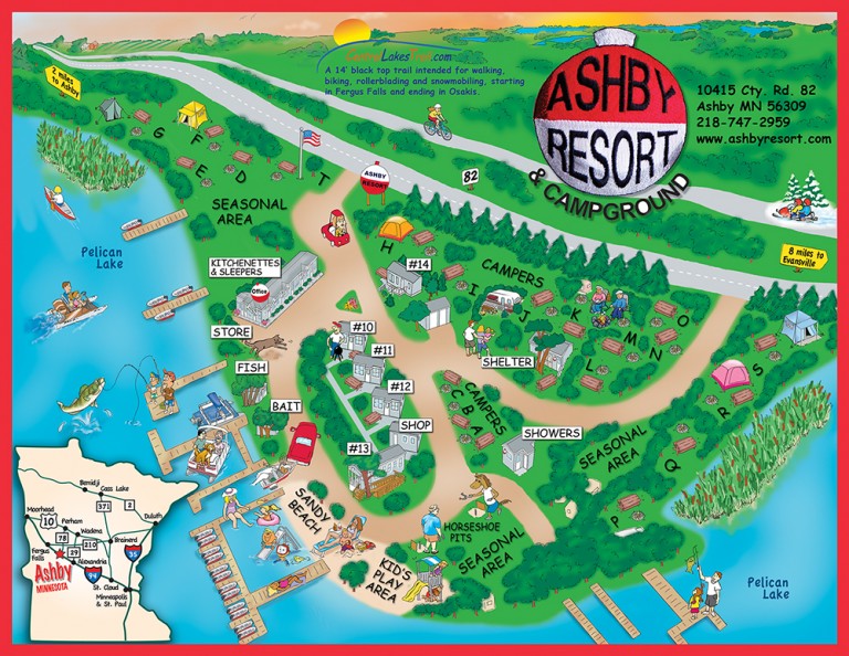 Map of Grounds Ashby Resort and Campground