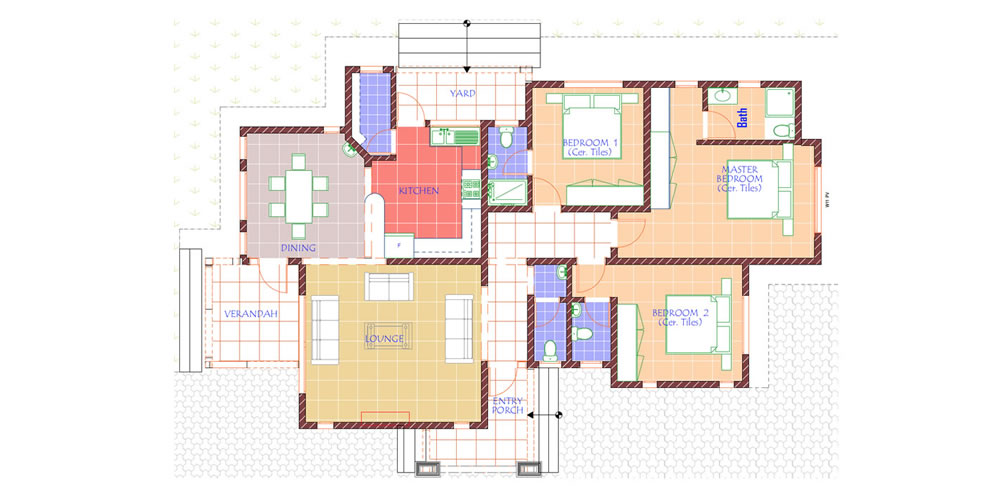 3 Bedroom Floor Plan With Dimensions In Kenya www
