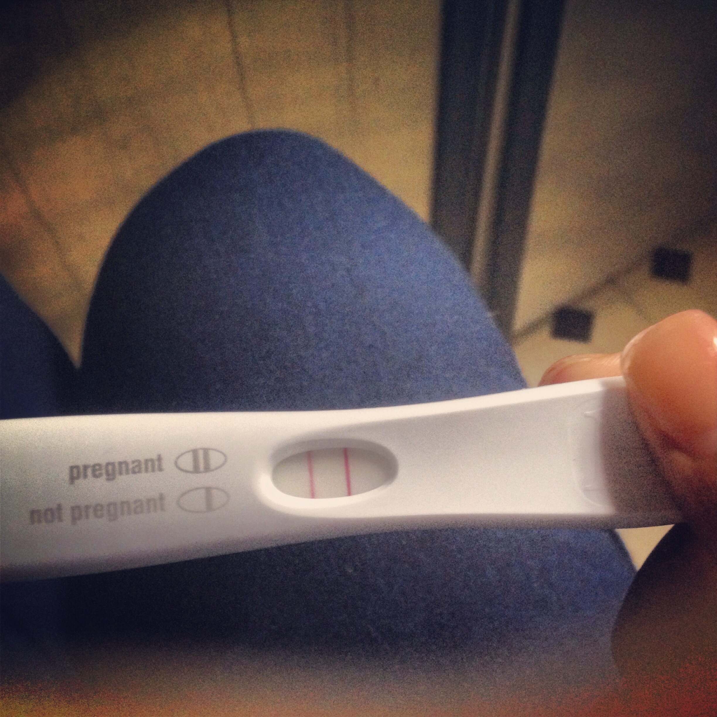 The pregnancy test My bundle of joy