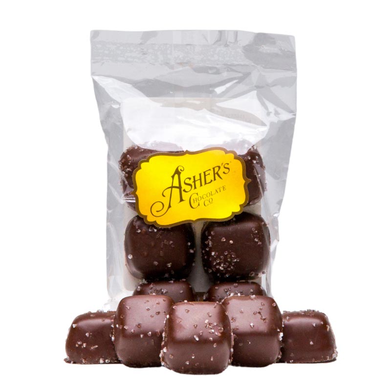 Dark Chocolate Sea Salt Caramels Asher's Chocolates