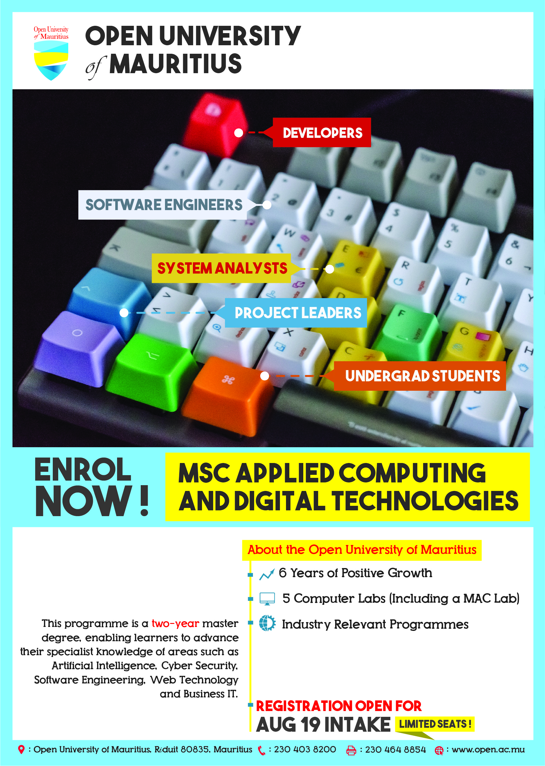 Open University of Mauritius Intake 2019 Online