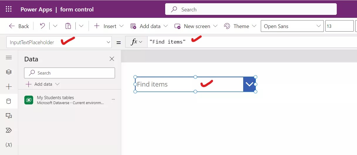 Explain the Combo box control in Power Apps