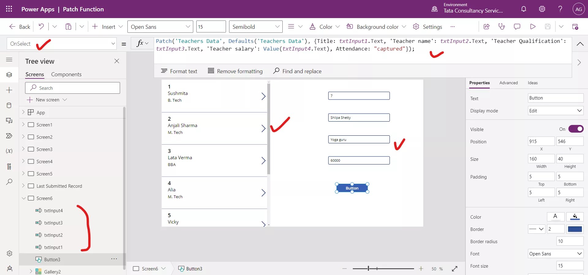 Powerapps Patch Function