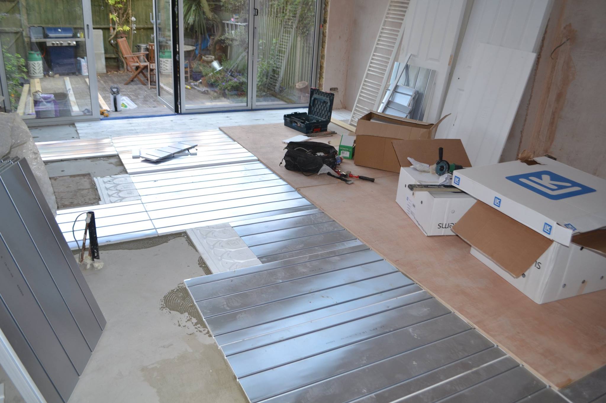 Underfloor heating Kitchen Extension Chiswick W4 Ash Island Kitchen