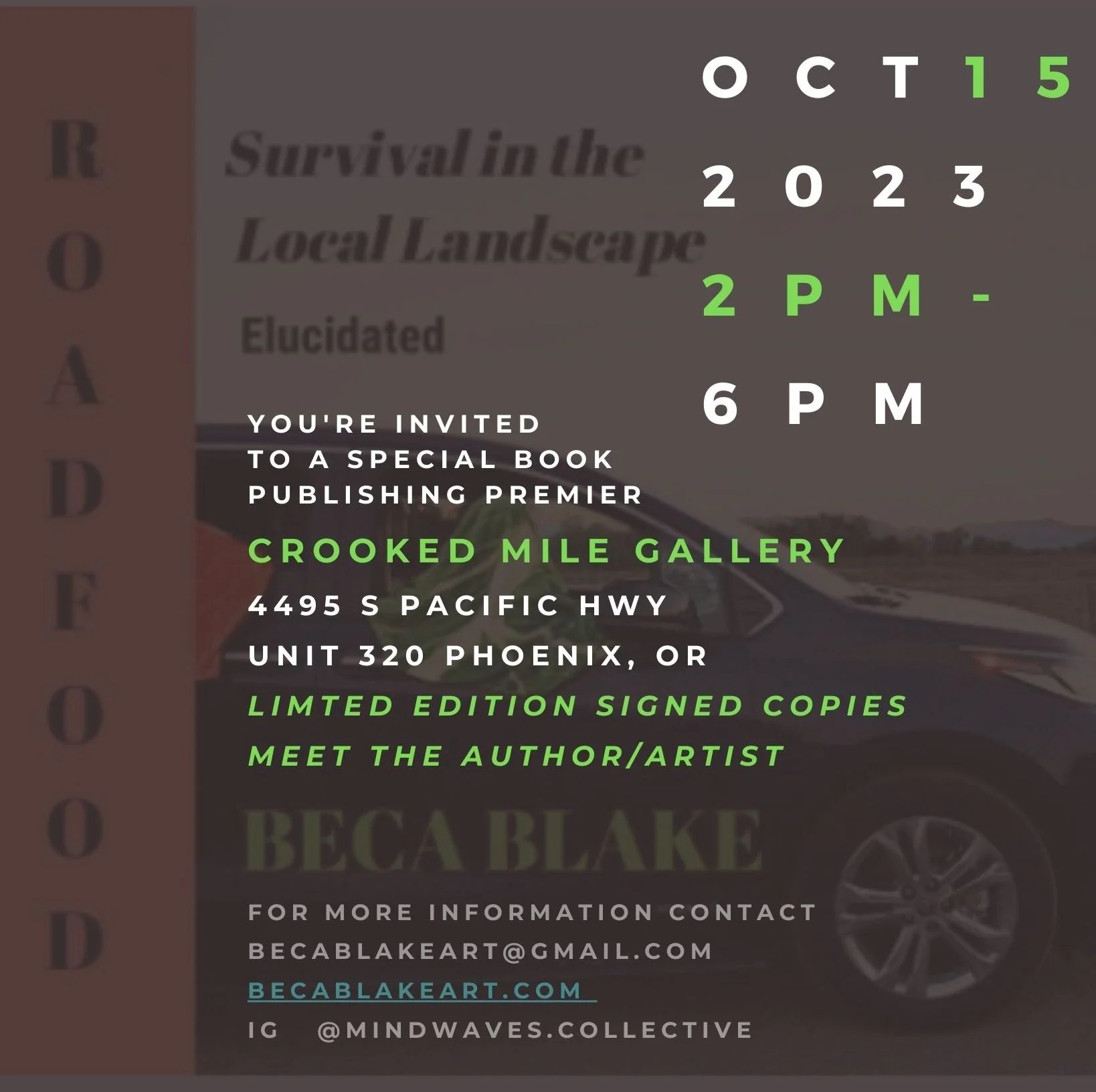 Beca Blake Road Food Survival in the Local Landscape Elucidated Edi