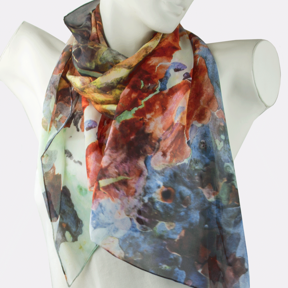 Spotted Gum Scarf for Women Australian Silk Chiffon Scarves