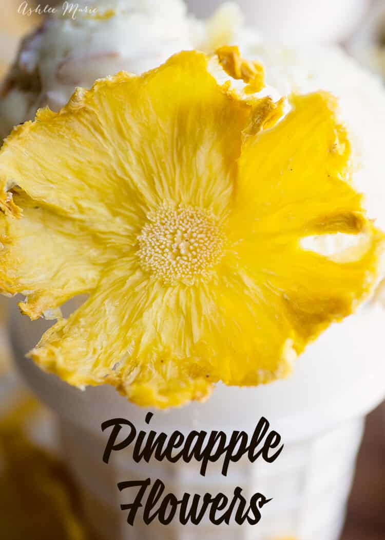 How to make Dried Pineapple Flowers video tutorial Ashlee Marie