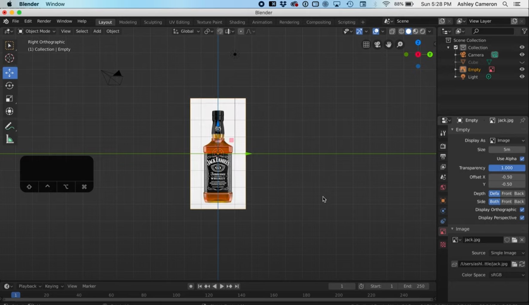 Placing Reference Background Images in Blender Ashley Cameron Design