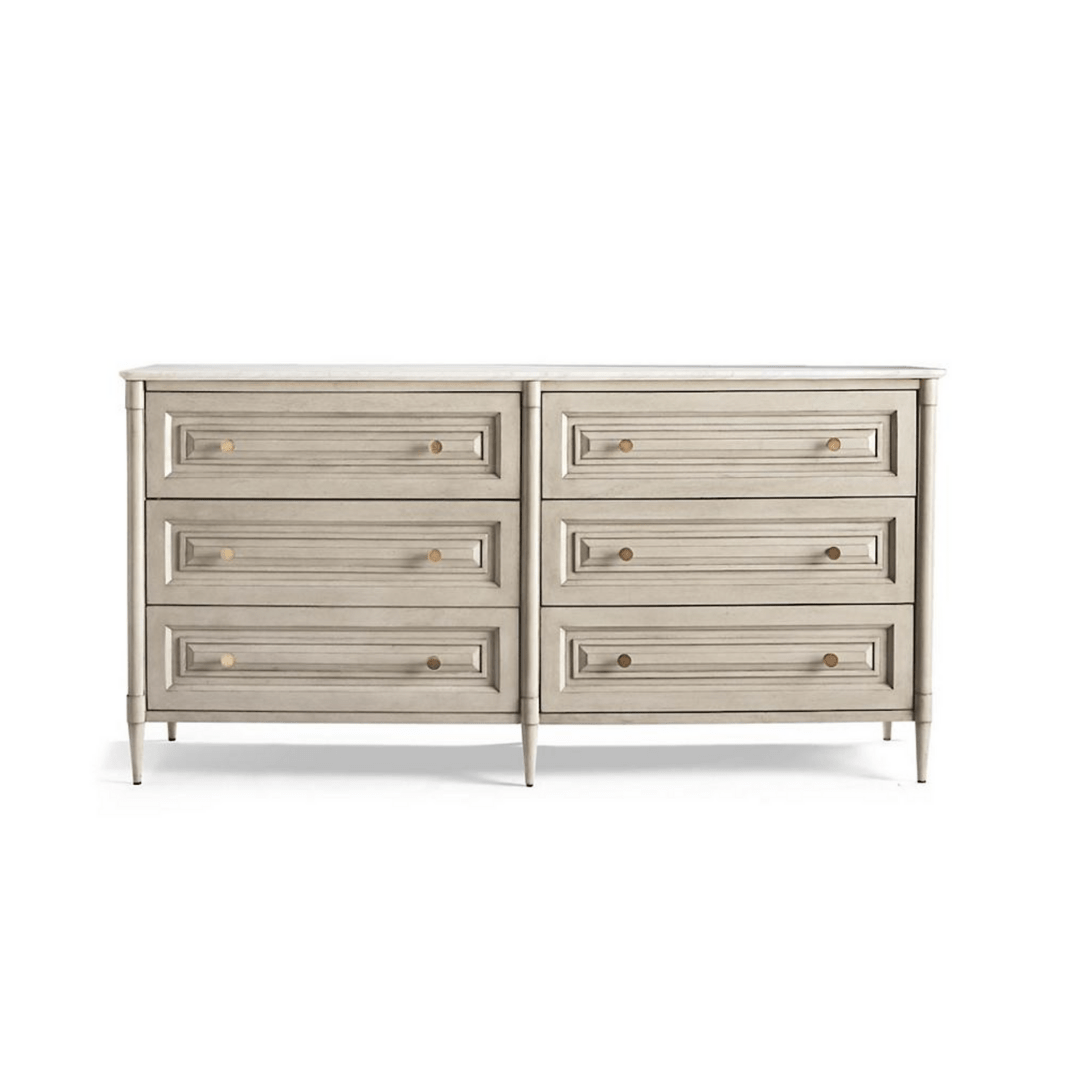 Hugo Marble Top 6drawer Dresser Frontgate Ashley Brooke