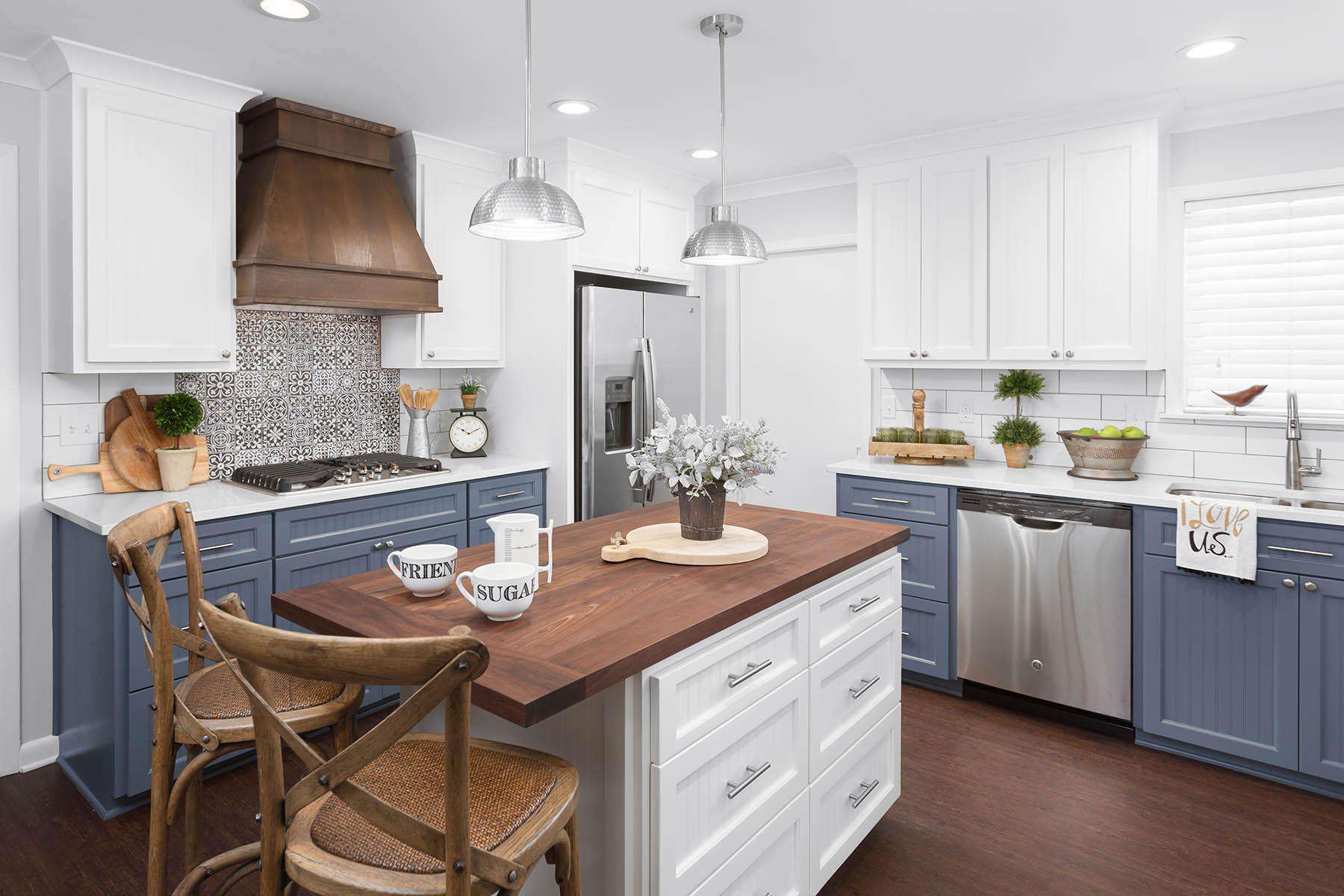 Two Toned Cottage Kitchen Renovation at Shady Grove in South Bossier City, La. Ashley's