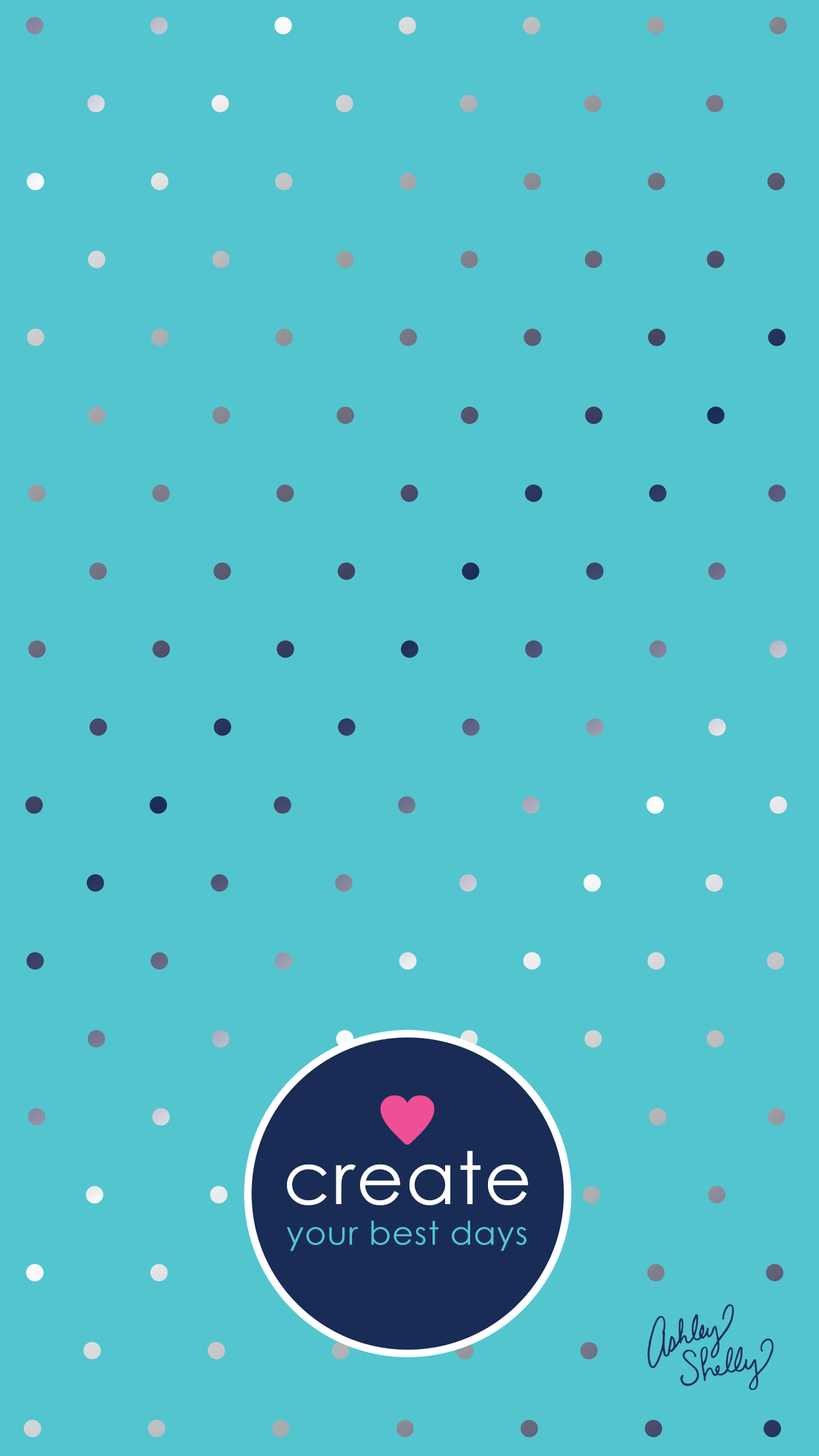 Tiffany Blue Polka Dot Wallpaper