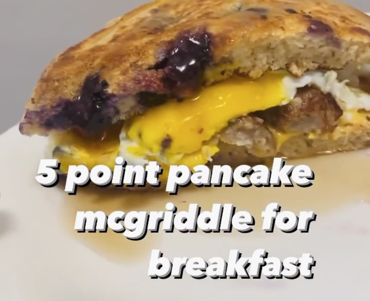 Lightened up blueberry pancake mcgriddle Ashley Tracks Healthy