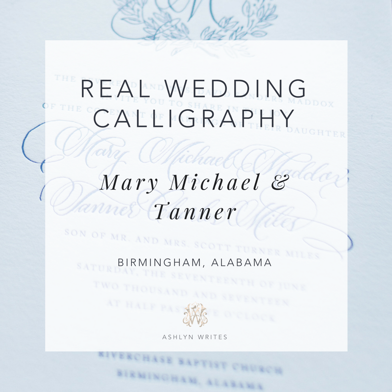 The Club in Birmingham, Alabama Wedding Photos Wedding Calligraphy