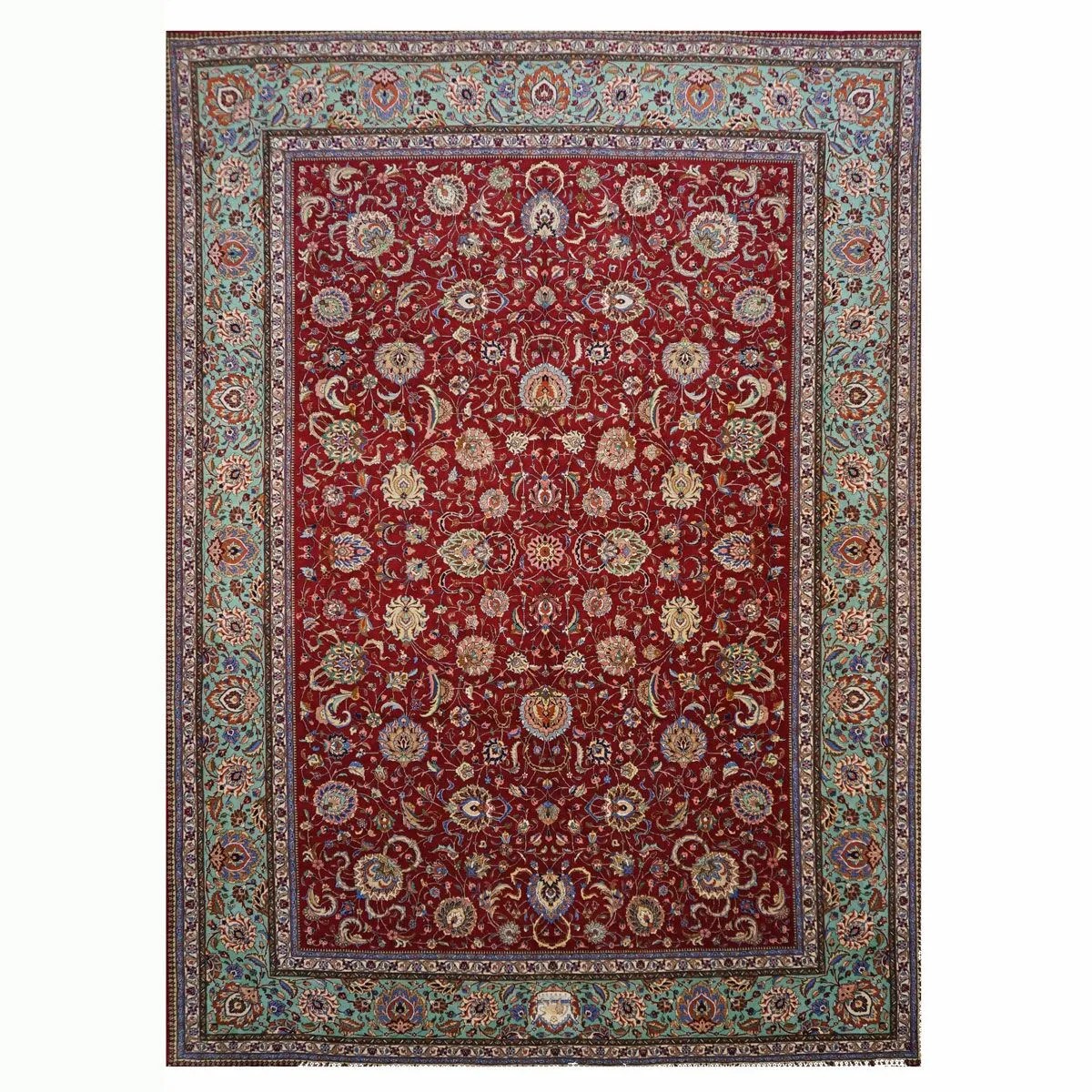 Area Rugs Antique Persian Tabriz 12X16 Red Area Rug 9902164