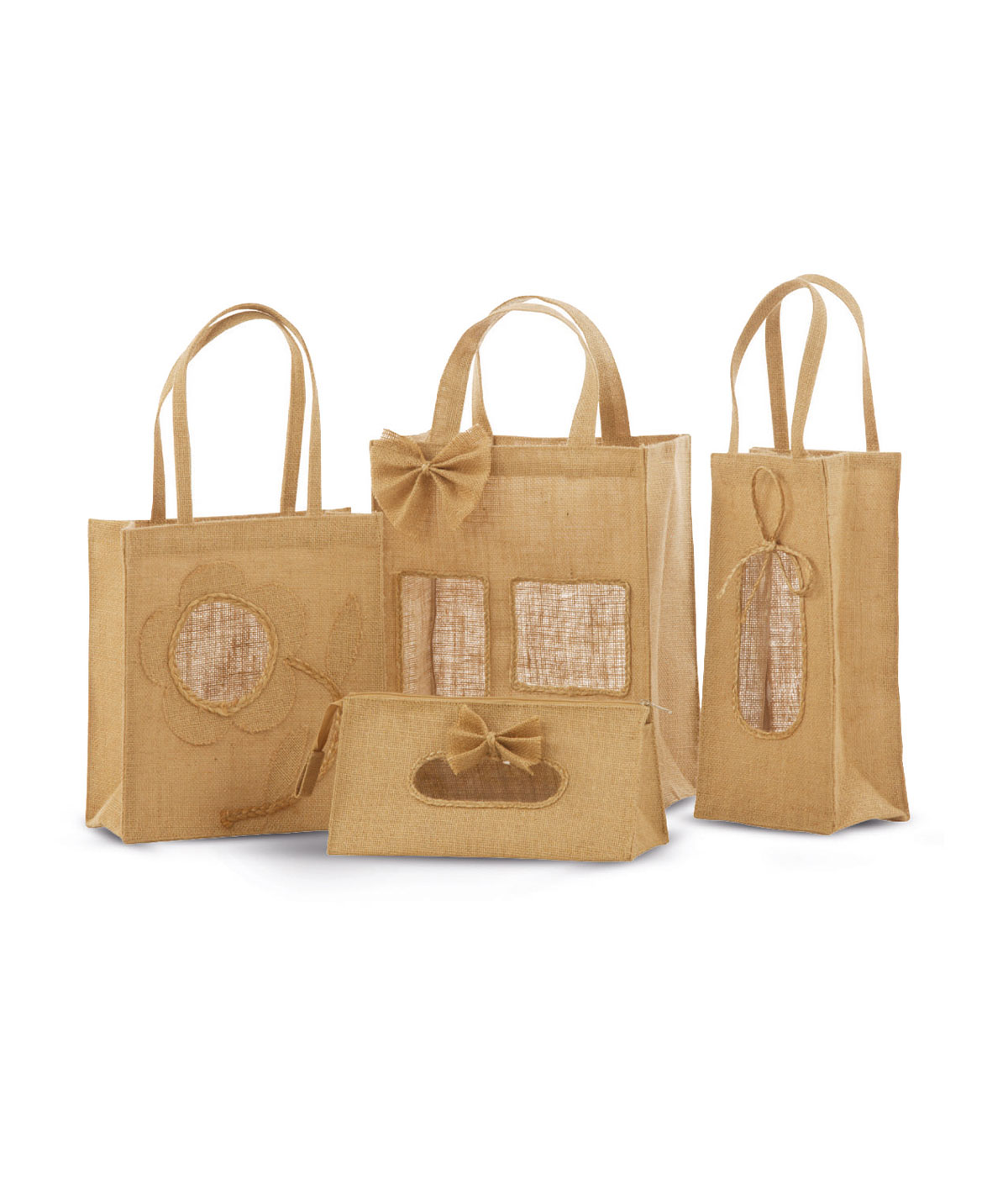 Natural Jute PVC Window Packaging Bags Ashoka Exports