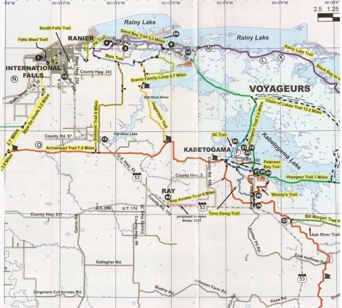 Voyageurs Snow Map 2