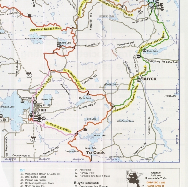 Voyageurs Snow Map 6
