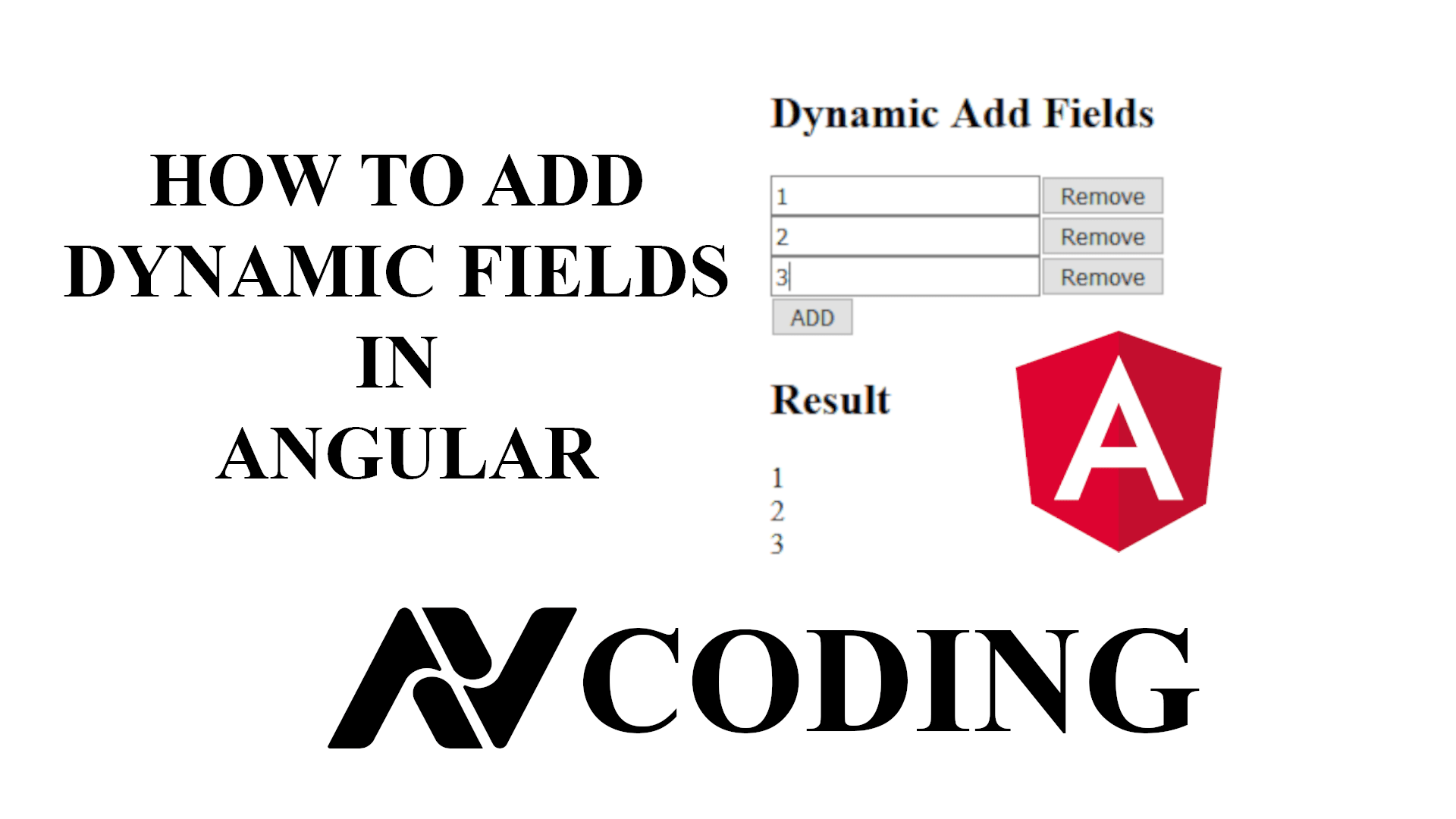 How To Add Dynamic Input Fields In Angular AV Coding Ashutosh Viramgama