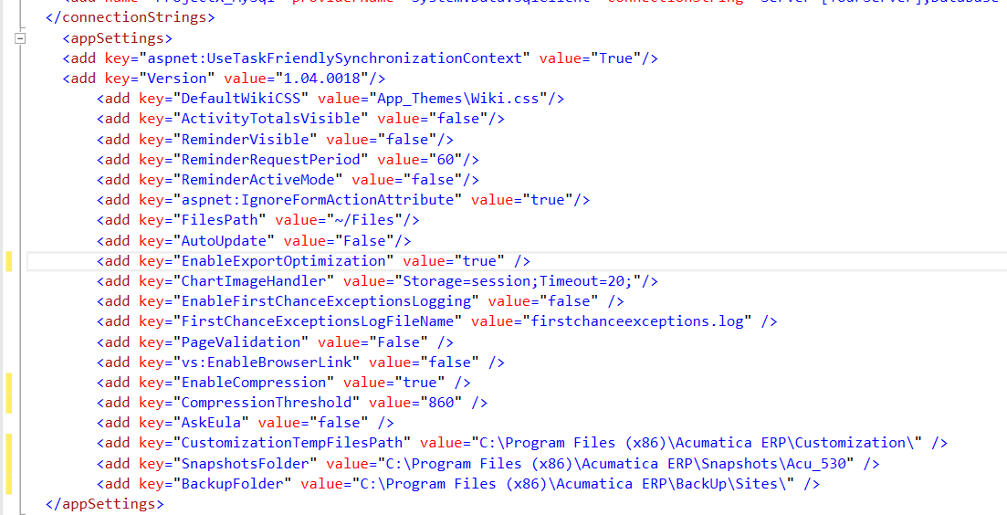 Useful .Config Parameters Acumatica Developers Blog